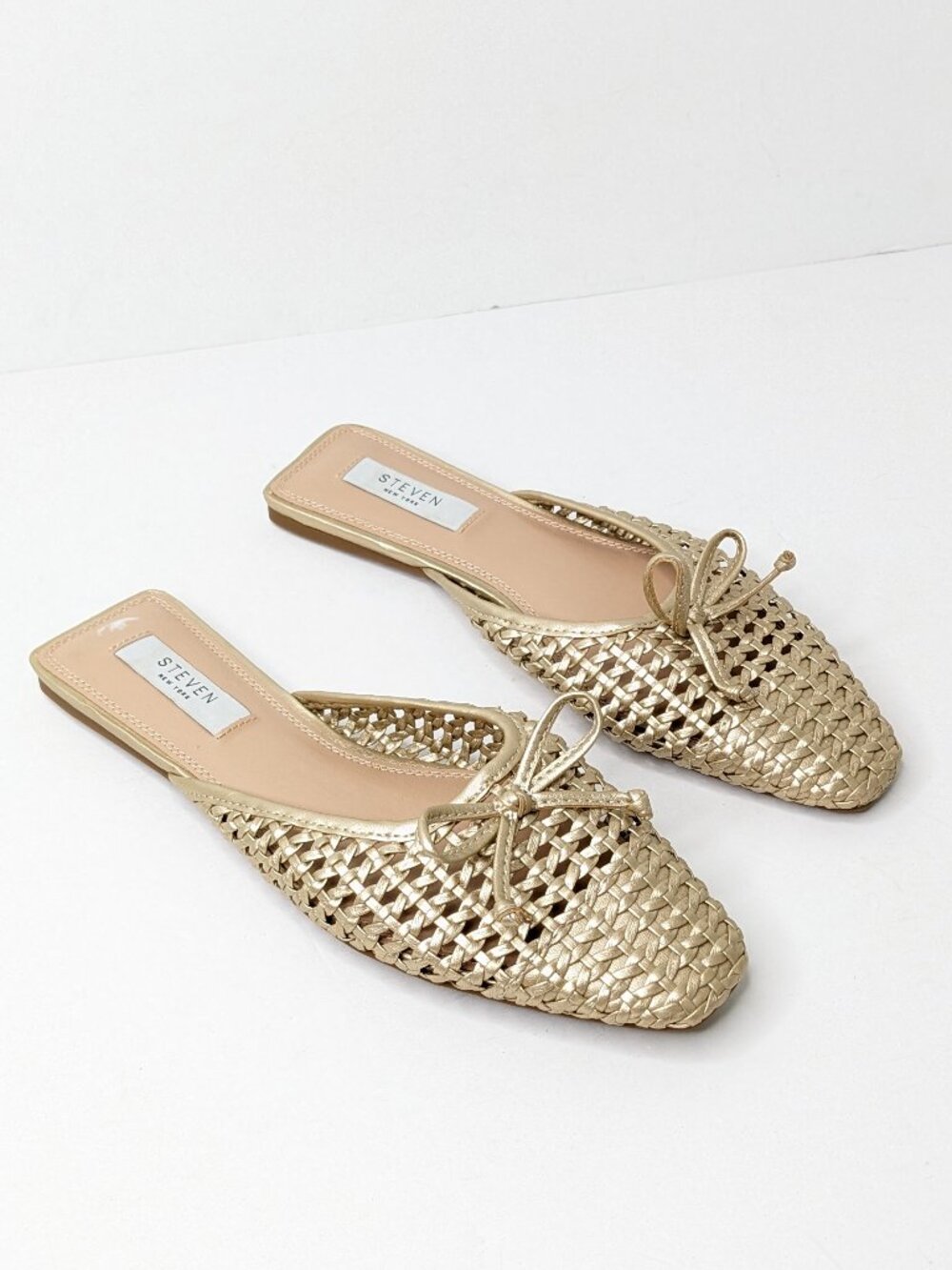 Steven New York Celeste Mules, Gold, Women's 7 - Picture 2 of 5